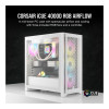 Corsair 4000D RGB Airflow Mid-Tower Tempered Glass ATX Gaming PC Case - White