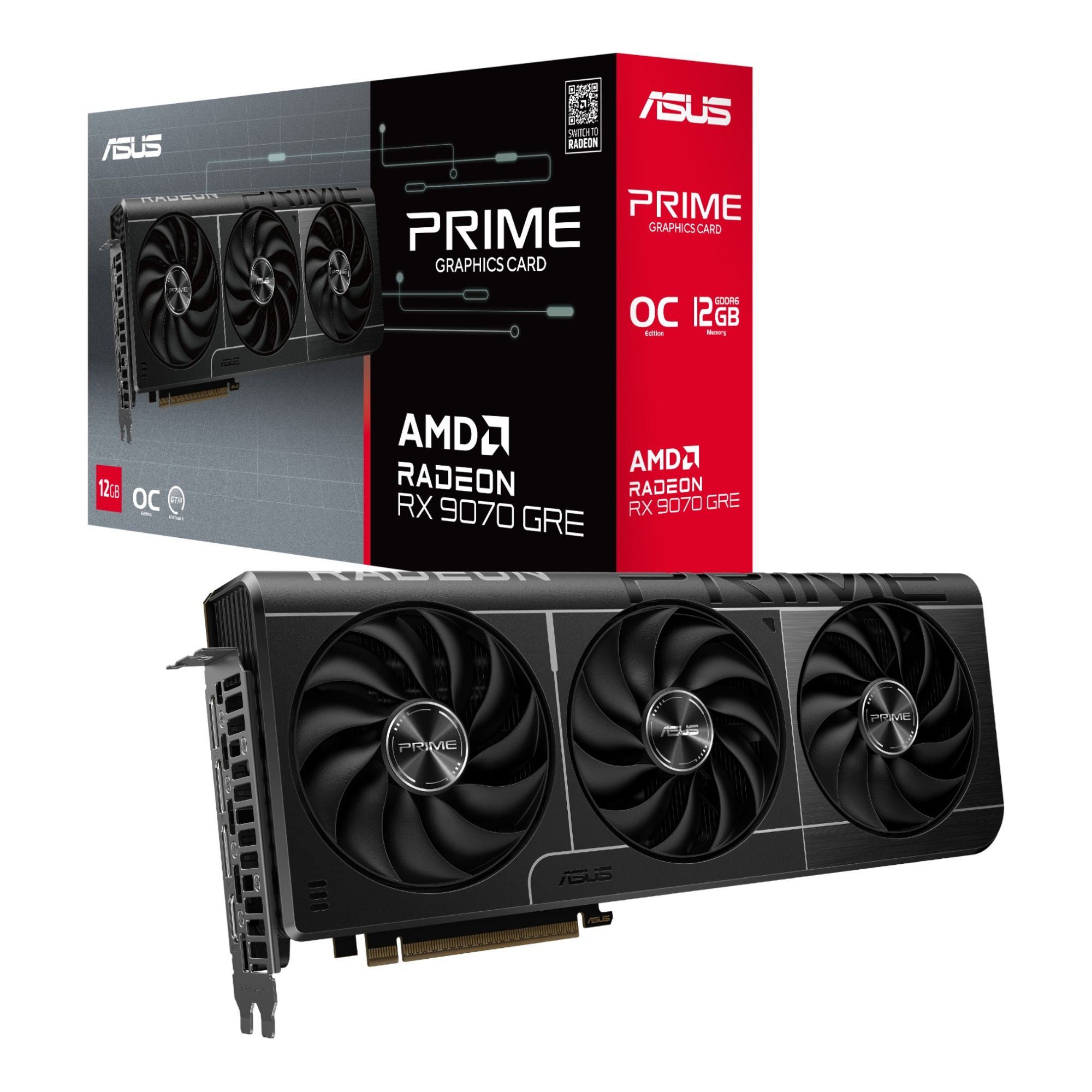 ASUS AMD Radeon RX 9070 GRE PRIME RDNA4 12GB OC Edition Graphics Card