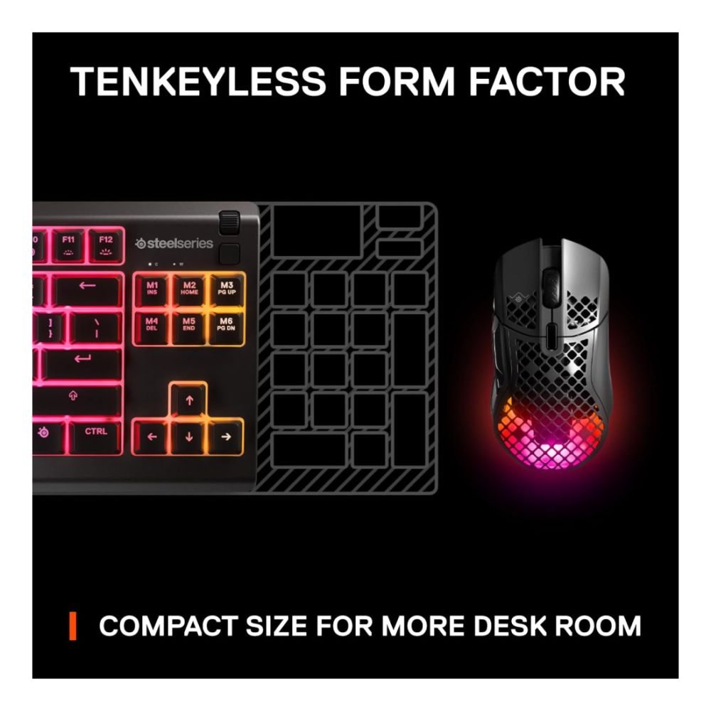 64836: Steelseries Apex 3 TKL USB Wired RGB Gaming Keyboard