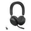 Jabra Evolve2 75 Wireless USB-A On-Ear MS Teams Stereo Headset With Stand - Black