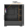 Vida Zephyr V2 Micro-ATX ARGB Tempered Glass Gaming PC Case - Black