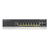 Zyxel GS1920-8HPV2 8-Port Layer 2 Smart Managed PoE Switch with 2 Uplink Ports
