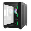 CiT Vision ARGB Tempered Glass Mid Tower ATX Gaming PC Case - Black