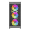 Vida Zephyr V2 Micro-ATX ARGB Tempered Glass Gaming PC Case - Black