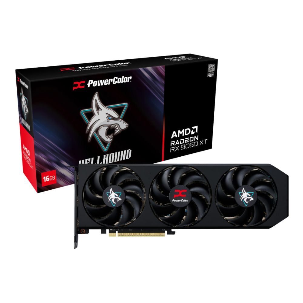 PowerColor Radeon RX 9060 XT HellHound - RX9060 XT 16G-L/OC