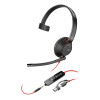 Poly Blackwire 5210 Monaural USB-C USB-A 3.5mm Wired Headset