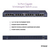 NETGEAR ProSafe GS116UK Unmanaged Wired Gigabit Ethernet 16 Ports Network Switch