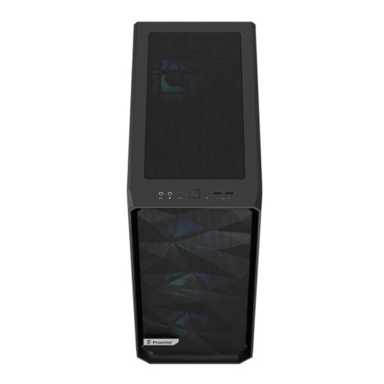 Fractal Design Meshify 2 RGB Black EATX Mid Tower with spacious interior and customizable RGB lighting effects.
