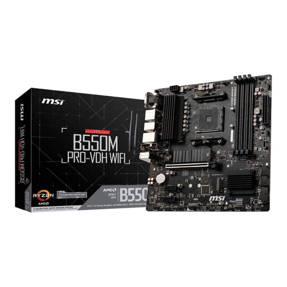 MSI B550M PRO-VDH AMD B550 AM4 mATX Board
