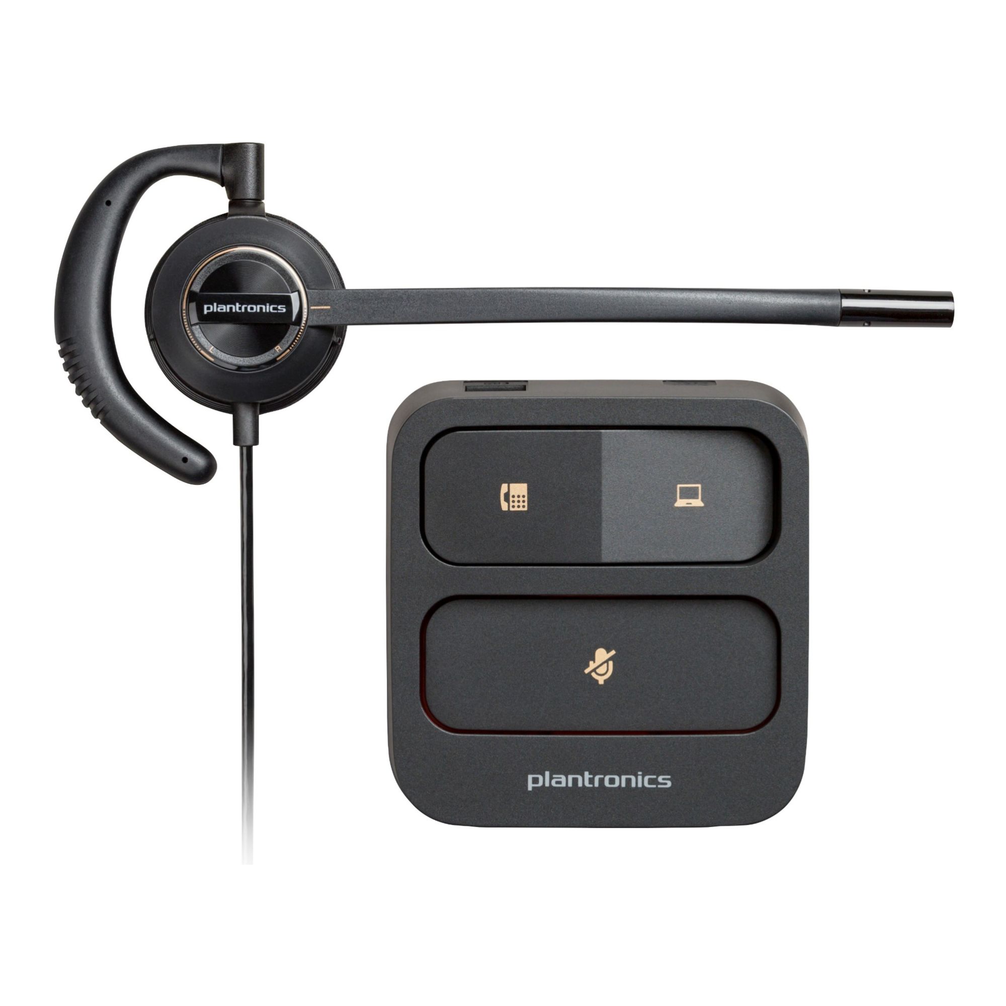 HP Poly EncorePro 530D with Quick Disconnect Discreet Digital Headset - Black