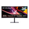 Refurbished - LG UltraGear G6 34" WQHD 240Hz 1ms Height Adjustable Curved Gaming Monitor with Speakers