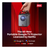 Nebula N2325212 Mar 3 Air 150" 400 ANSI Lumens Full HD LED Google TV Portable Projector with Speakers and Carry Case Bundle