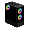 Gamdias TALOS E3 CG Mid Tower ATX Gaming PC Case with 3 x RGB Fans - Black