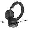 Jabra Evolve2 75 Wireless USB-A On-Ear MS Teams Stereo Headset With Stand - Black