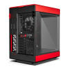 HYTE Y60 Dual Chamber Mid-Tower ATX Panoramic Tempered Glass Gaming PC Case - Red/Black
