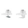 Neomounts NM-D775WHITEPLUS 10-49" Gas Spring Topfix 180°-Stop Desk Mount Single Monitor Arm - White