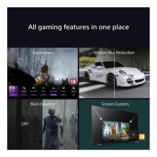 Sony BRAVIA XR 55" QLED Mini LED TV with enhanced motion processing for smoother visuals