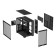 ASUS A32 PLUS ARGB Tempered Glass Dual-Chamber Mid-Tower Gaming PC Case - Black