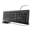 Trust TKM-250 Full-size Wired Keyboard and Mouse Set - Black