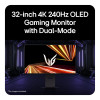 LG UltraGear 32GX870A-B 32" OLED Dual Refresh UHD 4K 240Hz / Full HD 480Hz 0.03ms USB-C Height Adjustable Gaming Monitor