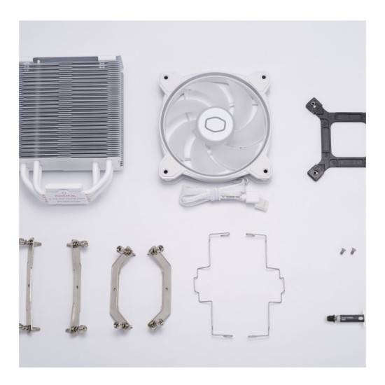 Cooler Master Hyper 212 Halo White 120mm CPU Cooler with Dynamic RGB Lighting