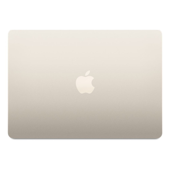 Close-up of Apple MacBook Air M3 with Octa-Core chip and 16GB RAM for high performance.
