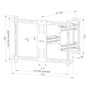 Neomounts WL40S-850BL16 40-70" Swing Arm 45kg VESA 600x400 Full Motion TV Wall Mount - Black