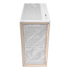 Antec Flux Wood Tempered Glass Mid Tower Gaming PC Case - White