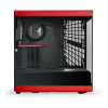 HYTE Y40 Mid Tower Panoramic Tempered Glass Gaming Case - Red and Black