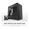 NZXT H3 Flow Tempered Glass Micro-ATX Gaming PC Case Black