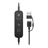 Poly Mission 425 Wired On-Ear AI Noise Reduction Headset - Black