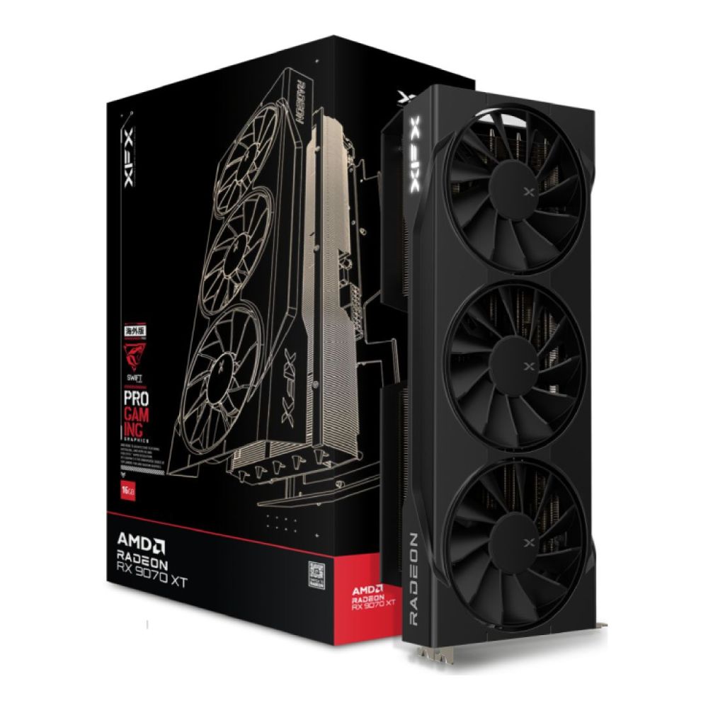 Open Box XFX Swift AMD RX 9070XT 16GB Gaming GPU