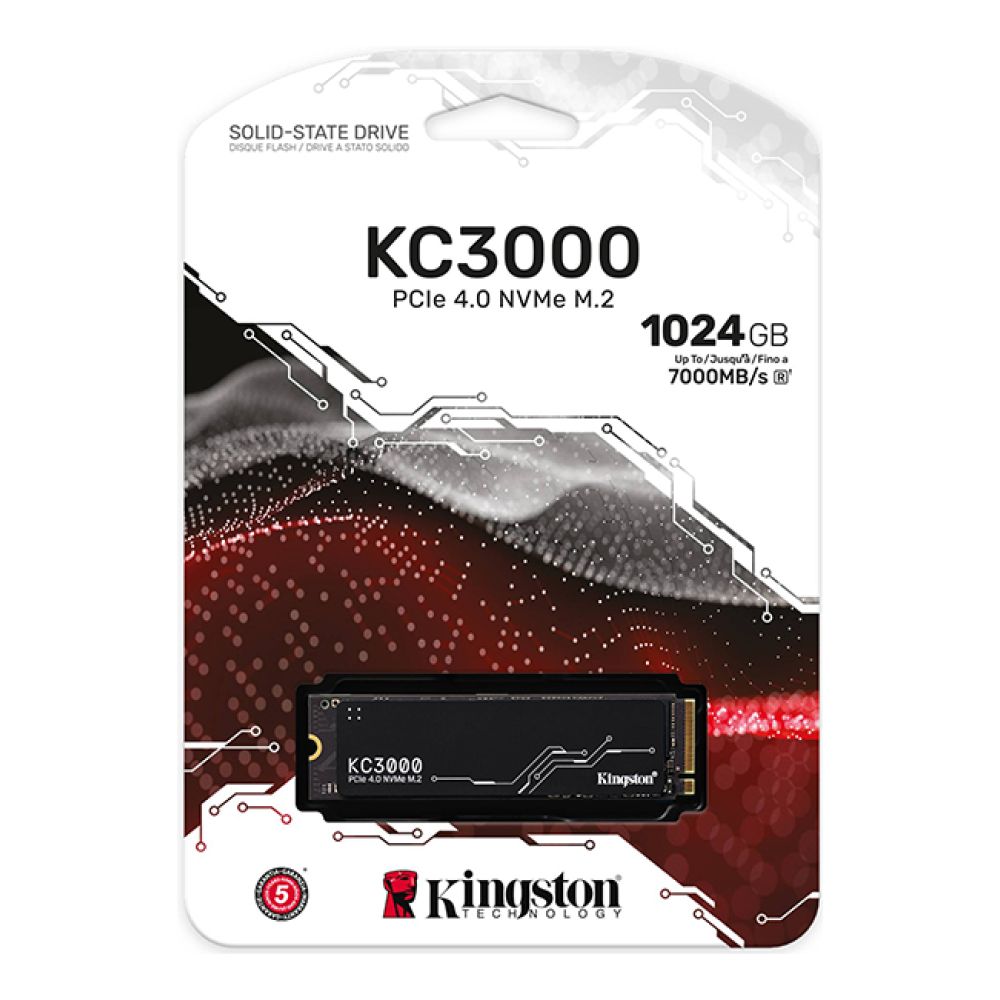 Kingston 1TB PCIe 4.0 NVMe SSD - SKC3000S/1024G