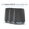 NETGEAR Orbi 860 Series Tri-Band WiFi 6 upto 6Gbps Mesh System 10 Gig Port with 1-year NETGEAR Armor included - Pack of 3