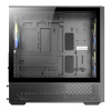 Antec Flux Rear Wood Tempered Glass Mid Tower Gaming PC Case - Black