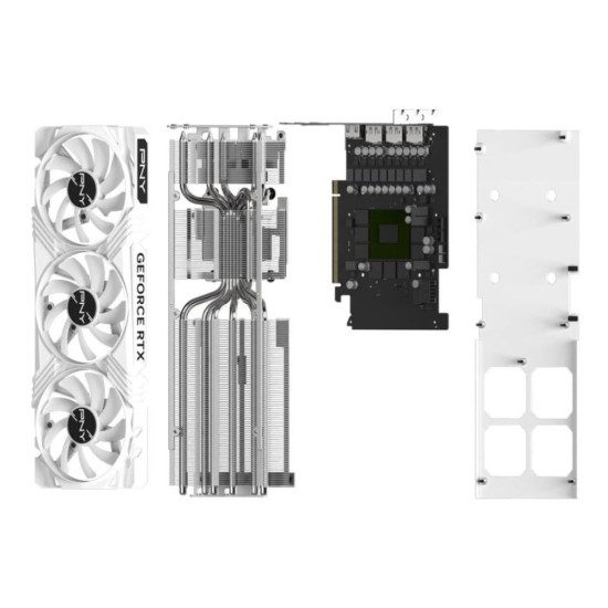 Top-down view of PNY GeForce RTX 4070 Ti SUPER Verto OC with premium cooling design