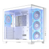 ASUS A32 PLUS ARGB Tempered Glass Dual-Chamber Mid-Tower Gaming PC Case - White