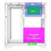 GameMax Infinity Mini microATX PC White Gaming PC Case - White