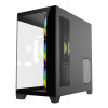 CiT DS360 Tempered Glass Mid-Tower ATX Gaming PC Case with 4 x CiT Pro Storm Fans - Black