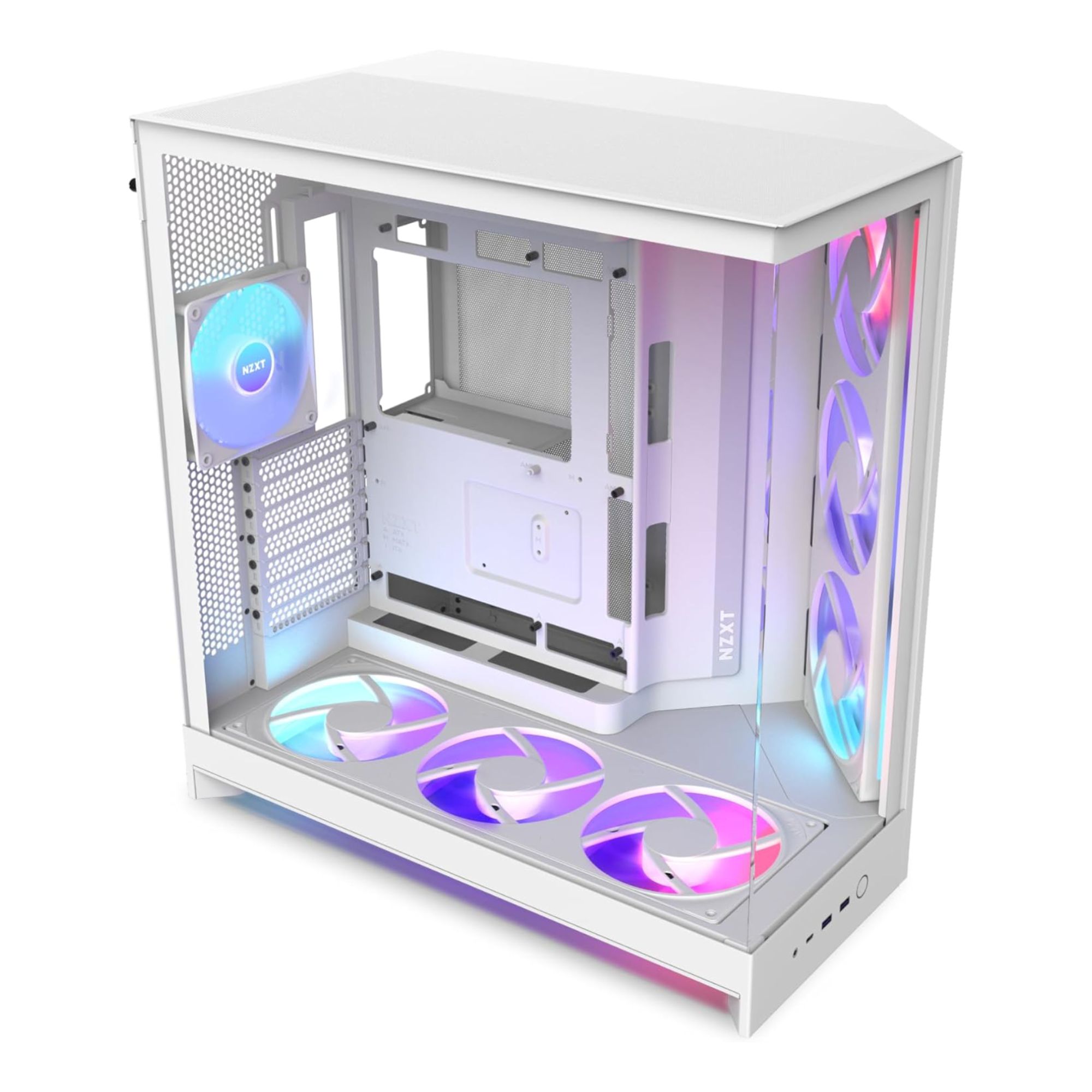 NZXT H9 Flow RGB+ Dual Chamber Mid Tower Gaming PC Case
