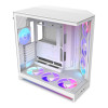 NZXT H9 Flow RGB+ (2025) Dual Chamber Mid Tower ATX Gaming PC Case - White