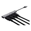 Trust Halyx Aluminium 4-Port Mini USB Hub - Grey