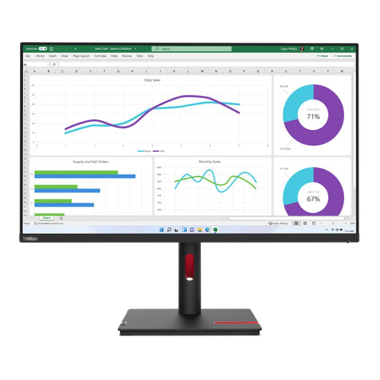 Lenovo ThinkVision T32h-30 designed for productivity with large screen and USB-C convenience
