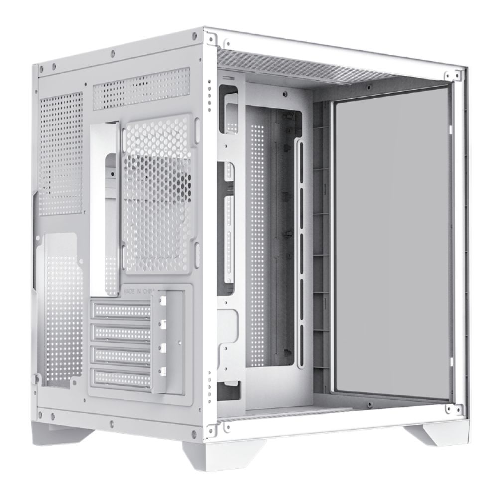 GameMax Infinity Mini microATX PC White Gaming PC Case - White