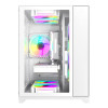 GameMax Infinity Mini microATX PC White Gaming PC Case - White
