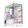 1st Player MIKU Mi8 7x ARGB Fans Tempered Glass Mid Tower Gaming PC Case - White