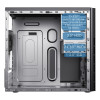 CiT Course Micro ATX Case with Brushed Aluminium Front & 1 x 8cm Rear Fan