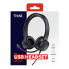 Trust Ayda USB PC Wired On-Ear Stereo Headset - Black