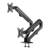 Neomounts FPMA-D650DBLACK 17-27" Coil Spring Full Motion Desk Mount Dual Monitor Arm - Black