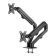 Neomounts FPMA-D650DBLACK 17-27" Coil Spring Full Motion Desk Mount Dual Monitor Arm - Black